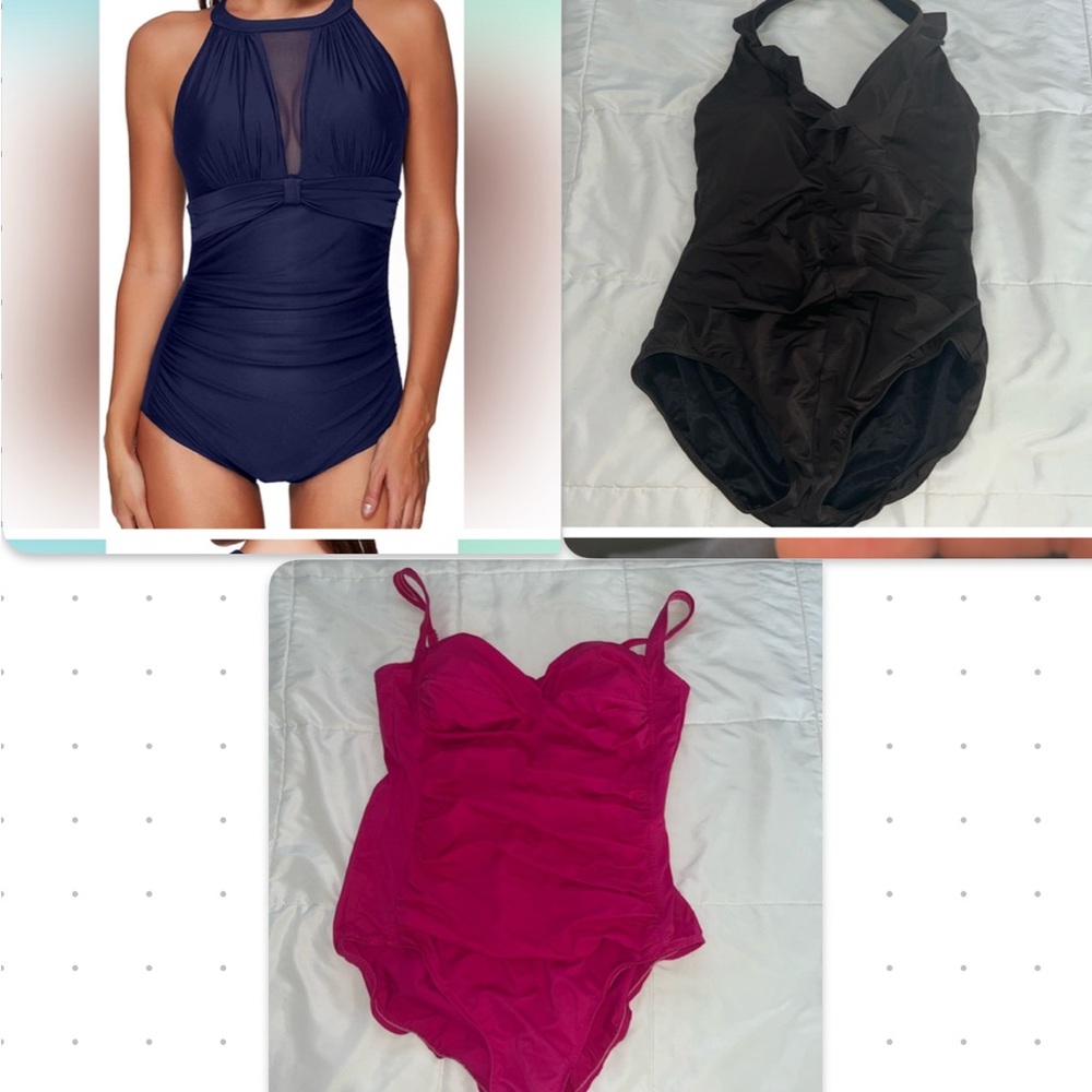 Lot of 3/Bundle of 3 size 18 women’s one piece swimsuits 🩱